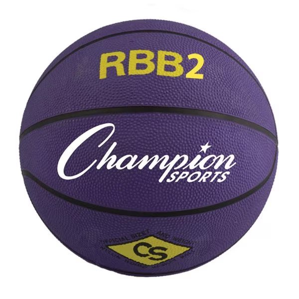 27.5 in. Pro Rubber Basketball, Purple, Champion Sports, Mfr#: RBB2PR